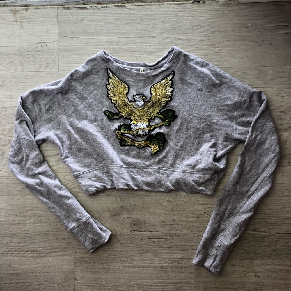 Long sleeve eagle crop shirt